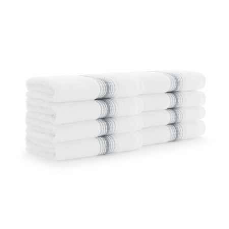 Monarch Brands Turkish Washcloths, 13in x 13in, Striped , Slate, 8PK PNP-WC-STT-1313-1-75-SLT